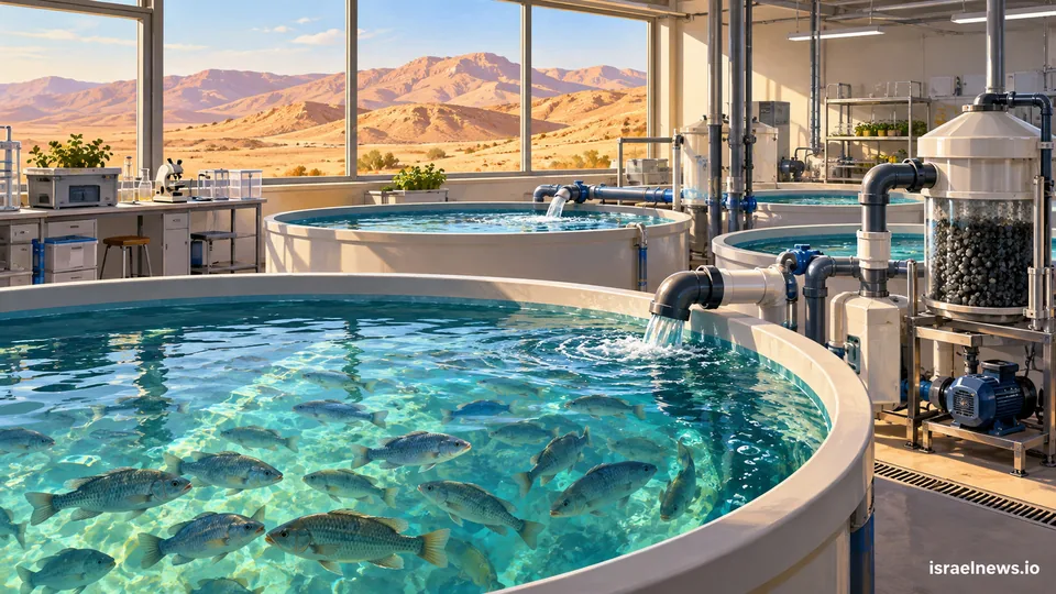 Redaktionelle Gestaltung von Fischbecken und Wassertechnik im Negev